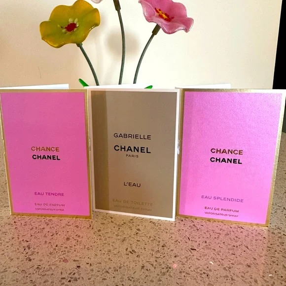 NWT Chanel Fragrance Trio with Pink, Gold, and Purple Accents - Picture 12 of 16